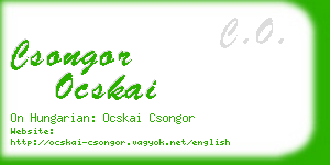 csongor ocskai business card